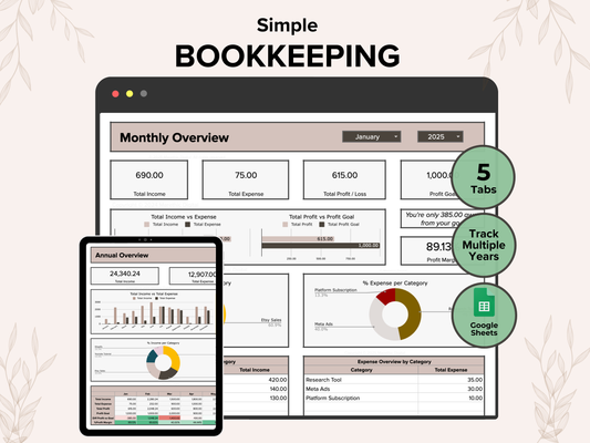 Small Business Bookkeeping - Brown