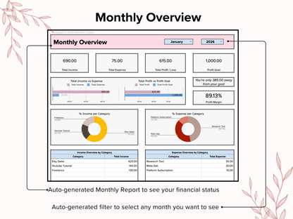 Small Business Bookkeeping - Pink