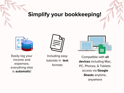 Small Business Bookkeeping - Pink