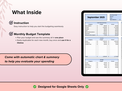 Simple Monthly Budget Planner