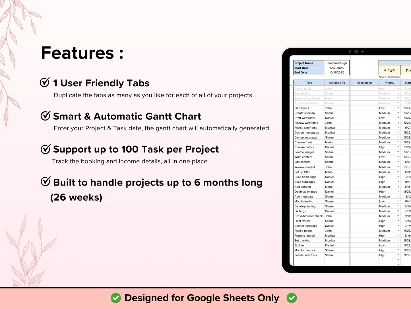 Gantt Chart Template
