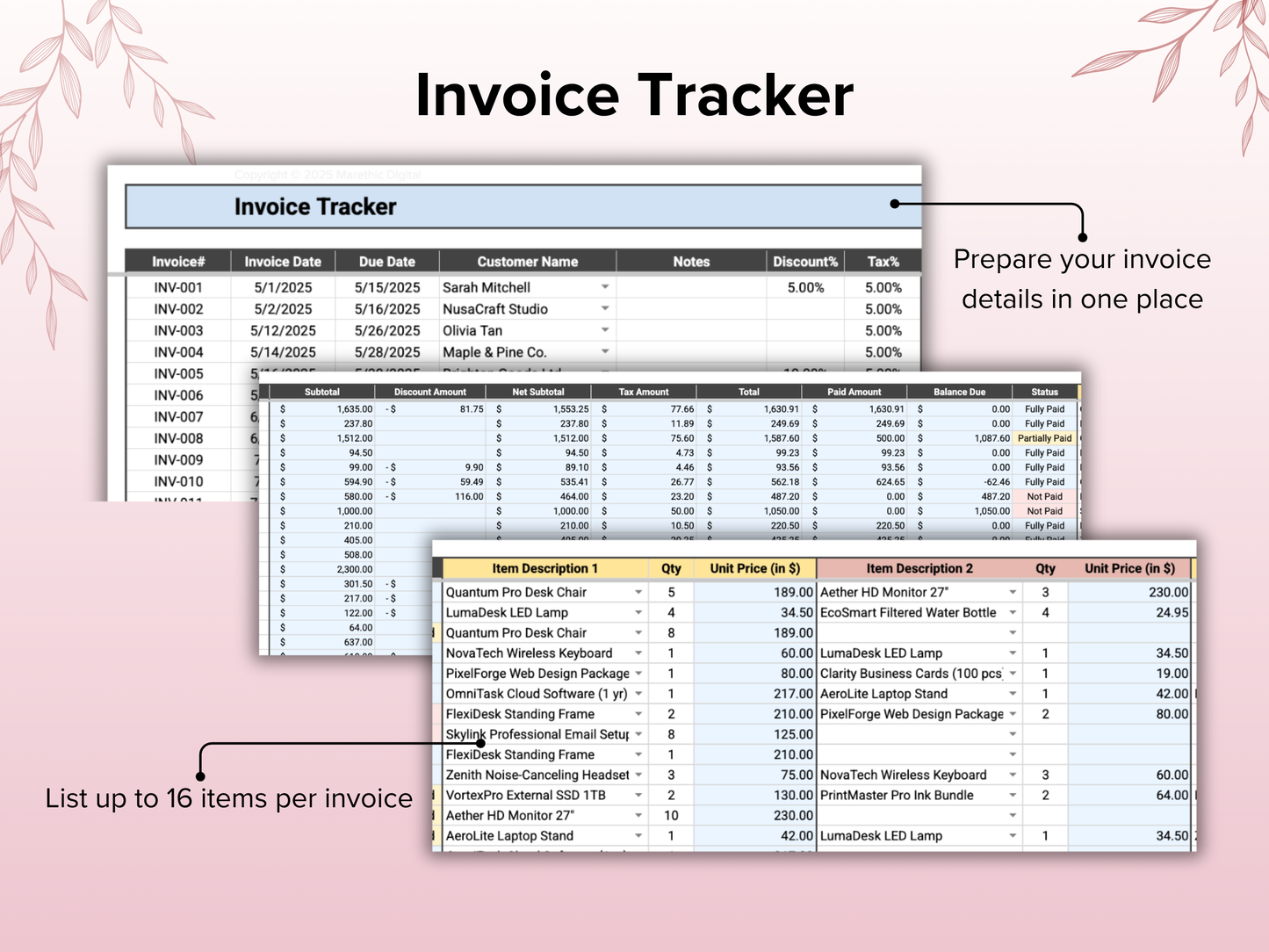 Invoice Tracker & Generator