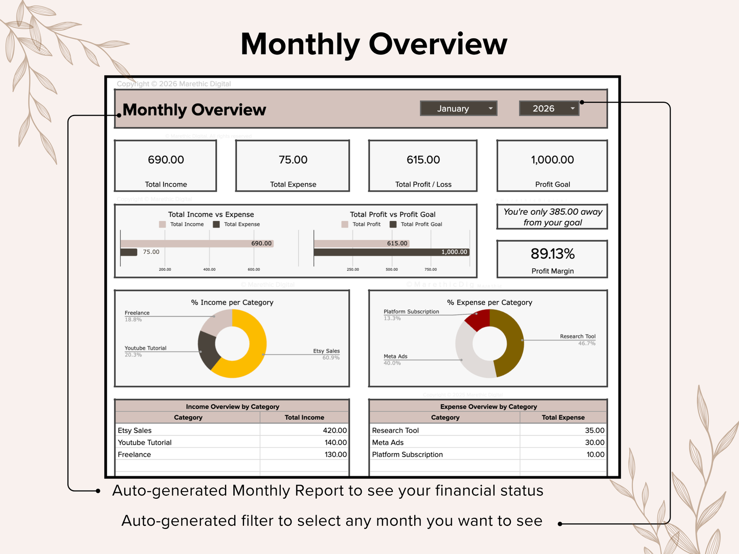 Small Business Bookkeeping - Brown