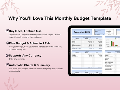 Simple Monthly Budget Planner