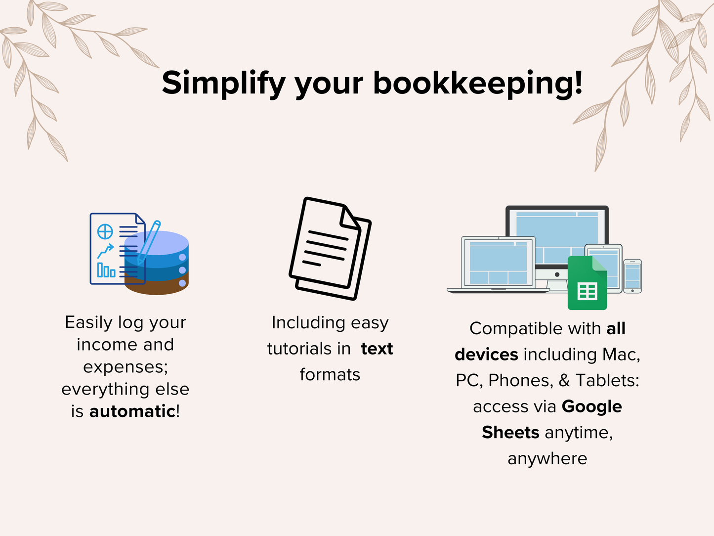 Small Business Bookkeeping - Brown